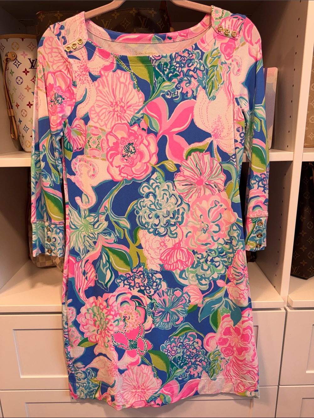 🌿 EUC Lilly Pulitzer Sophie UPF 50+ Peony For Your Thoughts Dress Size S